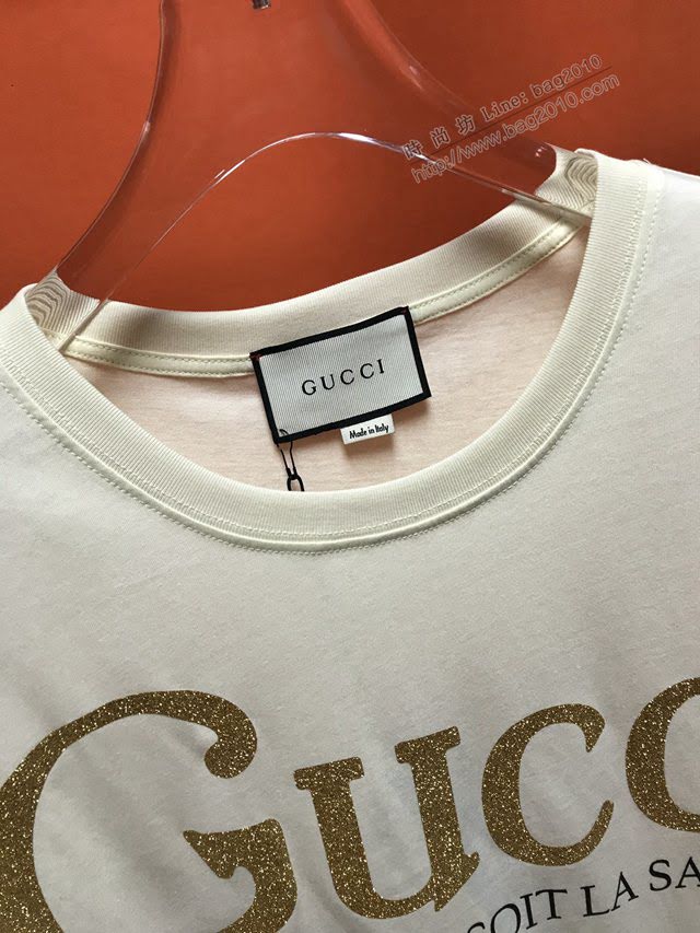 Gucci女短袖 2020新款 古奇女款白T恤  tzy2471